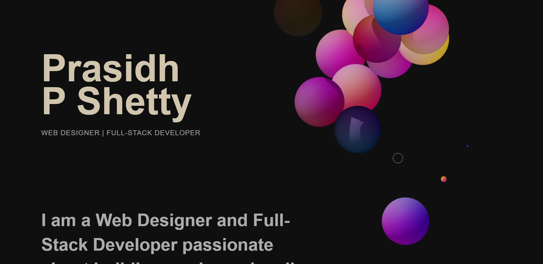 Portfolio Website v8 Screenshot